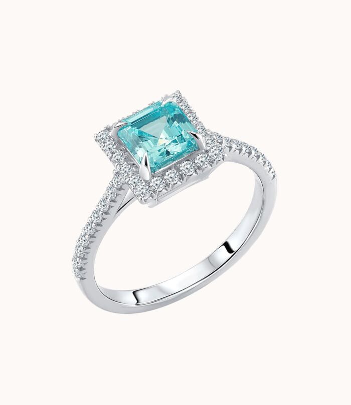 Silver cascade ring