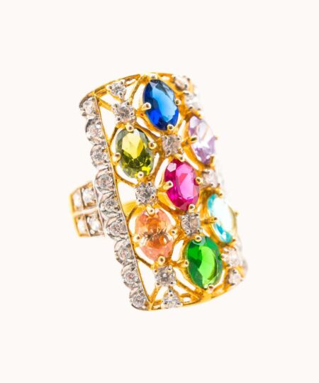 Black diamond charm ring